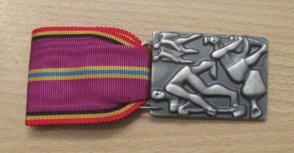 Belgisch Congo Medaille van Ambachtelijke Verdienste 2e Klas, Ophalen of Verzenden, Landmacht, Lintje, Medaille of Wings