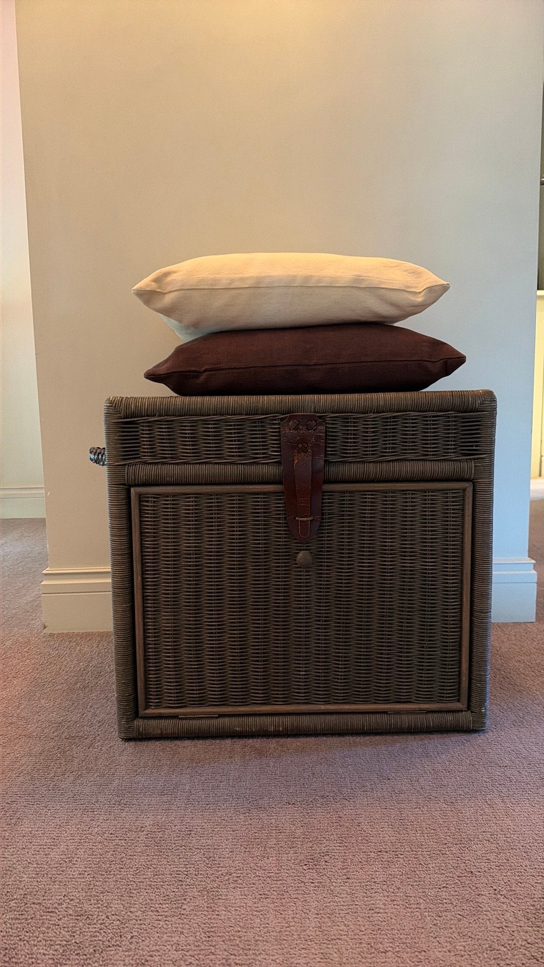Panier de rangement décoratif en osier foncé, Maison & Meubles, Neuf, 50 – 75, 50 à 100 cm, Enlèvement
