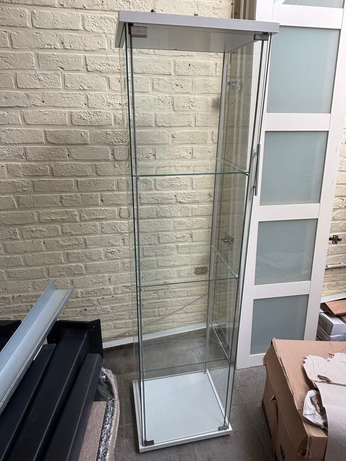 Ikea detolf armoire vitrine etagere blanc, Enlèvement, Utilisé