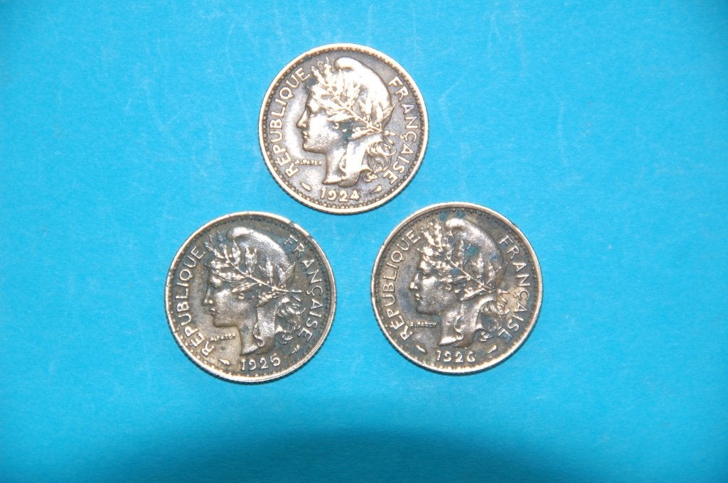 CAMEROUN : 1 Franc 1924/25/26 in goede staat, Verzenden, Setje