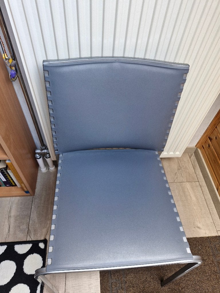 Kunststoffen stoel, Huis en Inrichting, Stoelen, Ophalen, Kunststof, Gebruikt, Blauw