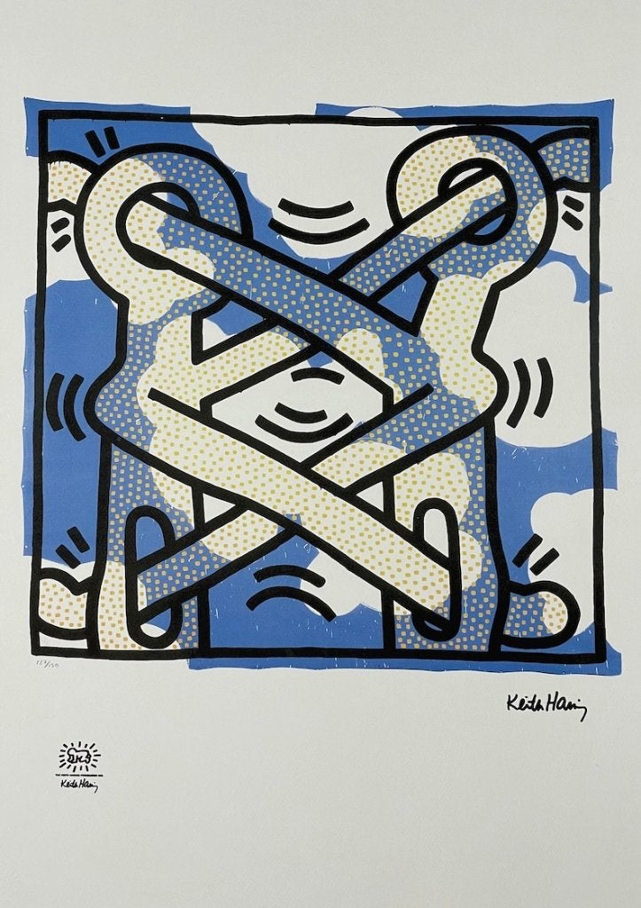 Keith Haring (After) - Art Attack on AIDS, Avec certificat d'authenticité, Enlèvement ou Envoi, Lithographie