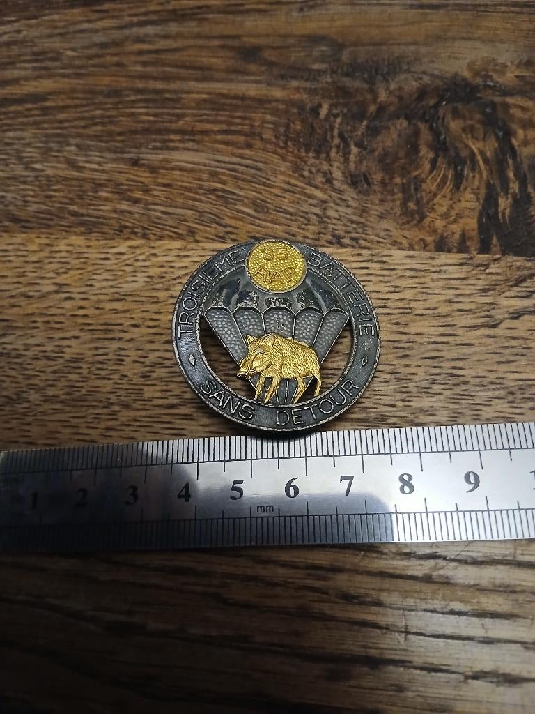 Insigne para français 35RAP 3ieme batterie, Collections, Envoi, Armée de terre, Emblème ou Badge