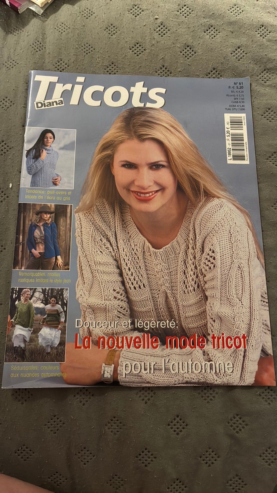 Tricot diana, Enlèvement ou Envoi, Journal ou Magazine