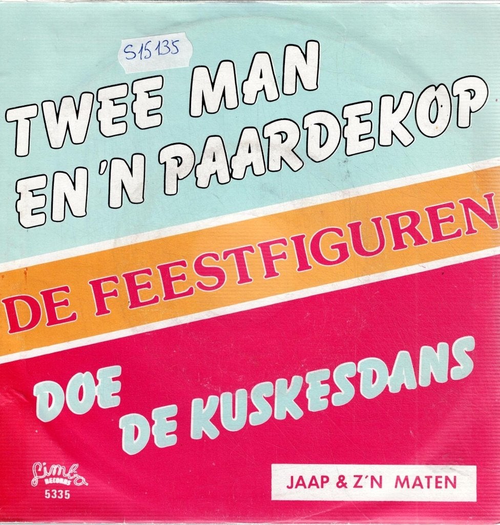 Vinyl, 7"  /  De Feestfiguren – Twee Man En 'n Paardekop, CD & DVD, Vinyles | Autres Vinyles, Enlèvement ou Envoi, 7 inch, Autres types