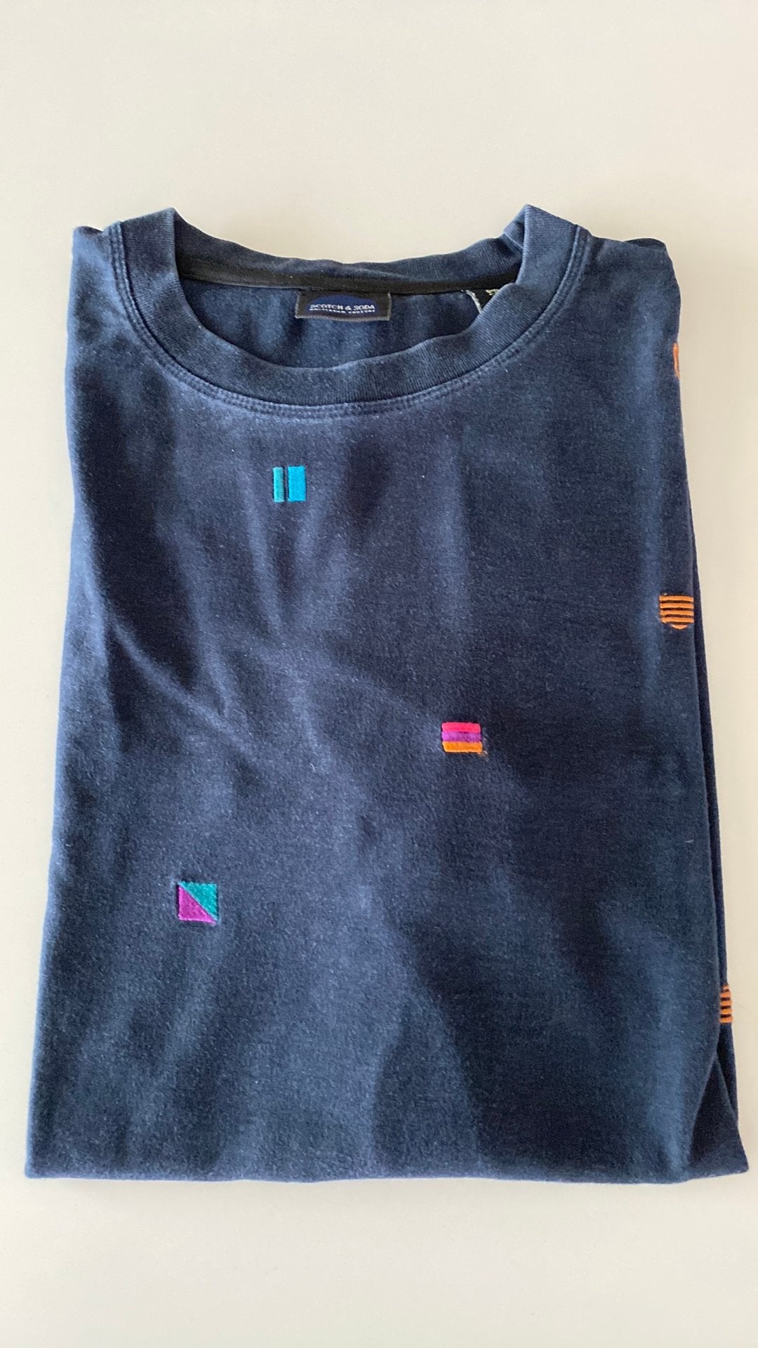T-shirt Scitch & Soda pour homme taille L avec broderie, Enlèvement ou Envoi, Comme neuf, Taille 52/54 (L), Bleu