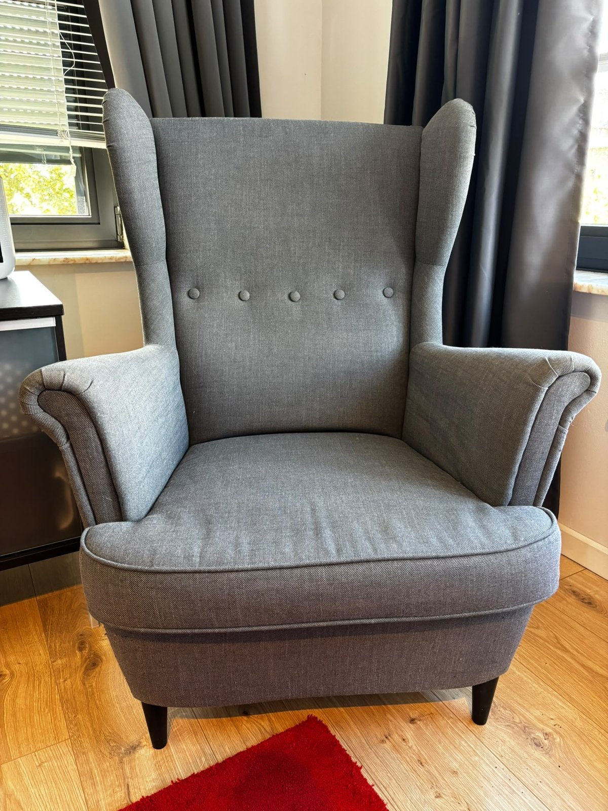 Siège Strandmon confortable, Maison & Meubles, 75 à 100 cm, Nordvalla dark grey, Enlèvement, Utilisé