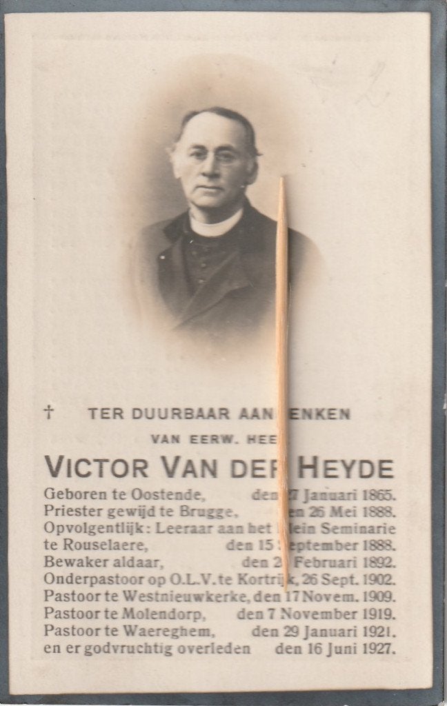 Bidprentje Priester, Ophalen of Verzenden, Bidprentje