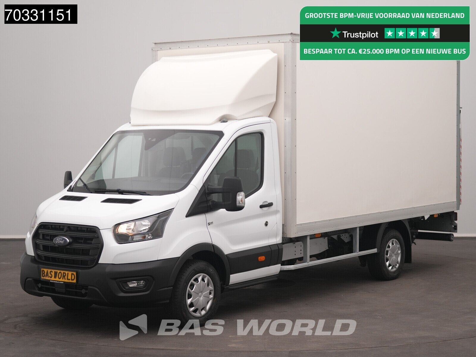 Ford Transit 130pk Laadklep Bakwagen Airco Cruise Euro6 Meub, Auto's, Bestelwagens en Lichte vracht, Stof, Euro 6, 4 cilinders