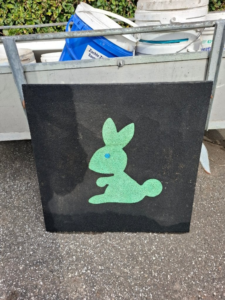 rubber tegel voor aan schuif af 60x60, Ophalen, Gebruikt, Overige merken