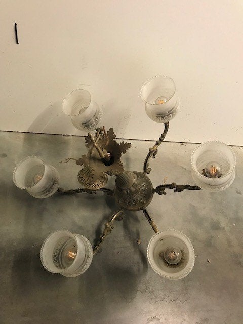oude lamp, Enlèvement, Utilisé, Métal, Antiek