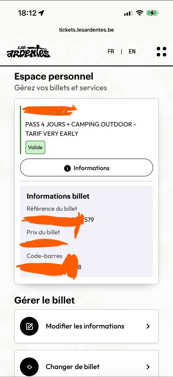 Ticket les ardentes 2026, Tickets en Kaartjes, Kortingen en Cadeaubonnen, Twee personen, Overige typen