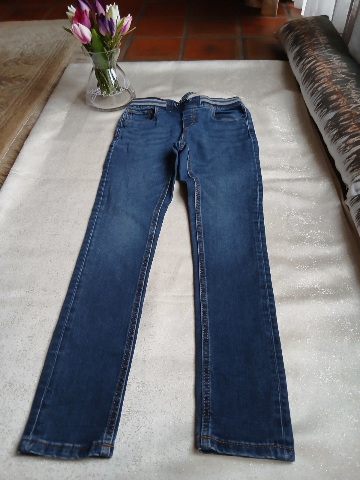 Palomino (C&A) spijkerbroek met elastische taille – Maat 140, Enlèvement ou Envoi