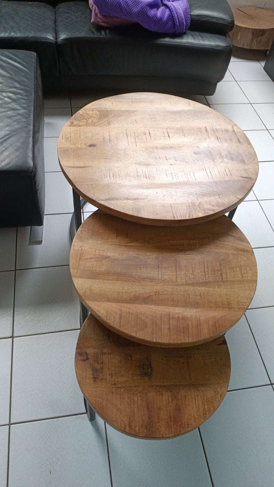 salontafel in mangohout ( set van 3 ), Huis en Inrichting, Ophalen