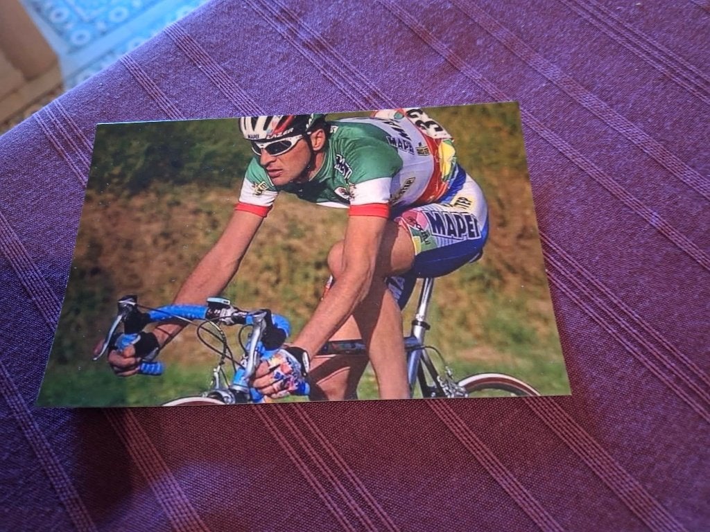 Foto (Repro) Michele Bartoli / Mapei, Verzamelen, Ophalen of Verzenden, Zo goed als nieuw, Poster, Plaatje of Sticker
