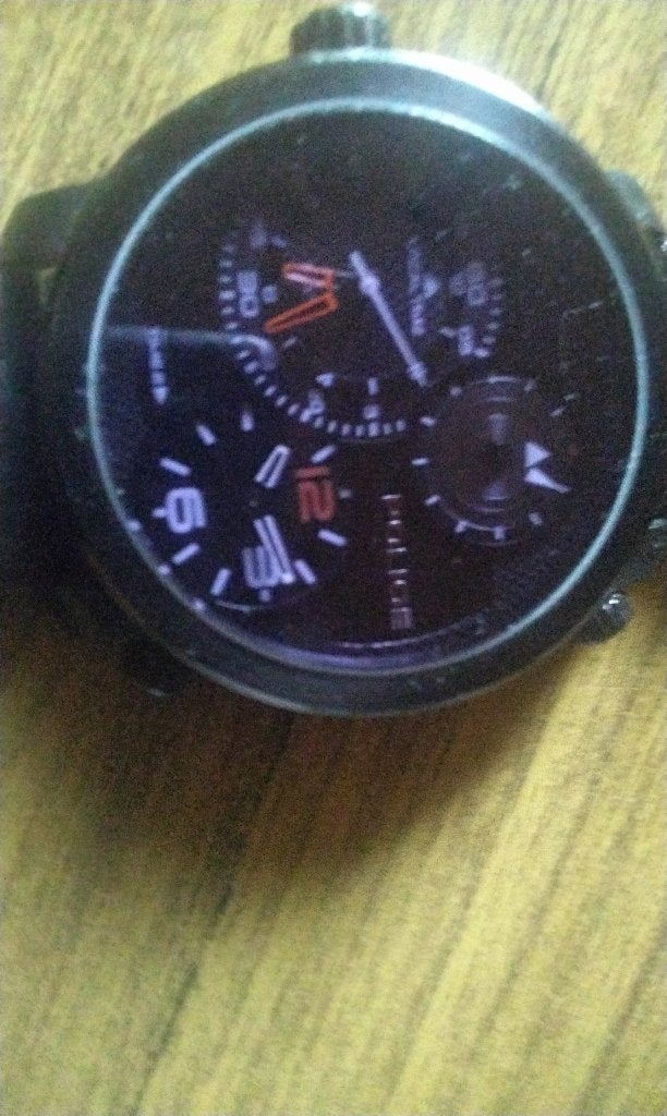 Herenhorloge, Leer, Staal, Polshorloge, Zo goed als nieuw