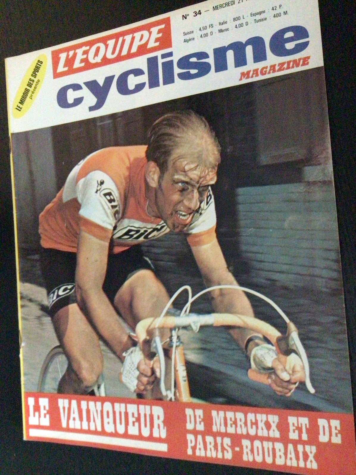 cyclisme 1971 roger rogiers  eddy merckx  verbeeck  frans, Verzenden, Gebruikt