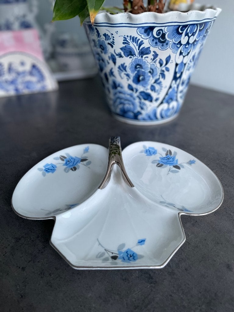 Plat de service ancien en trois pièces, Antiquités & Art, Antiquités | Porcelaine, Enlèvement
