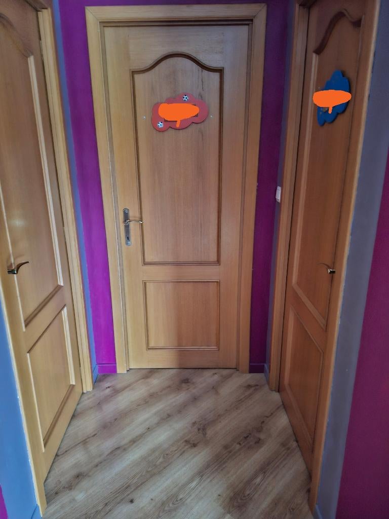 2 Portes chêne 73cm, Enlèvement, Utilisé, Autres types, Bois