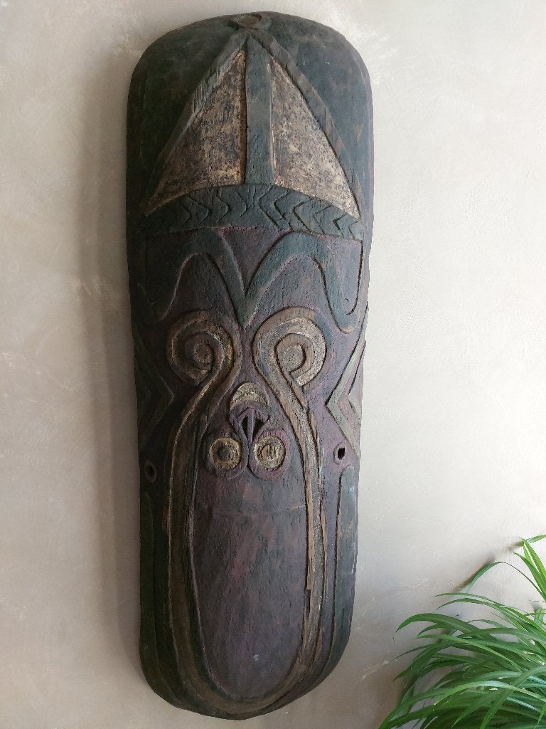 houten schild Papoea  Nieuw-Guinea, Ophalen