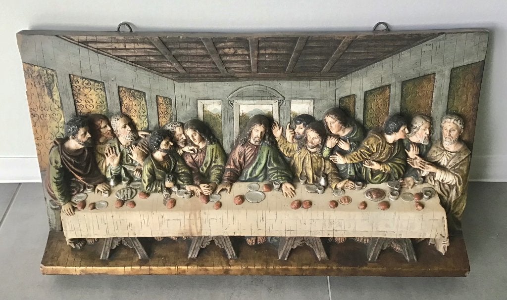 “ Het laatste avondmaal “ 70 x 39 x 8,5 cm, Antiek en Kunst, Ophalen of Verzenden
