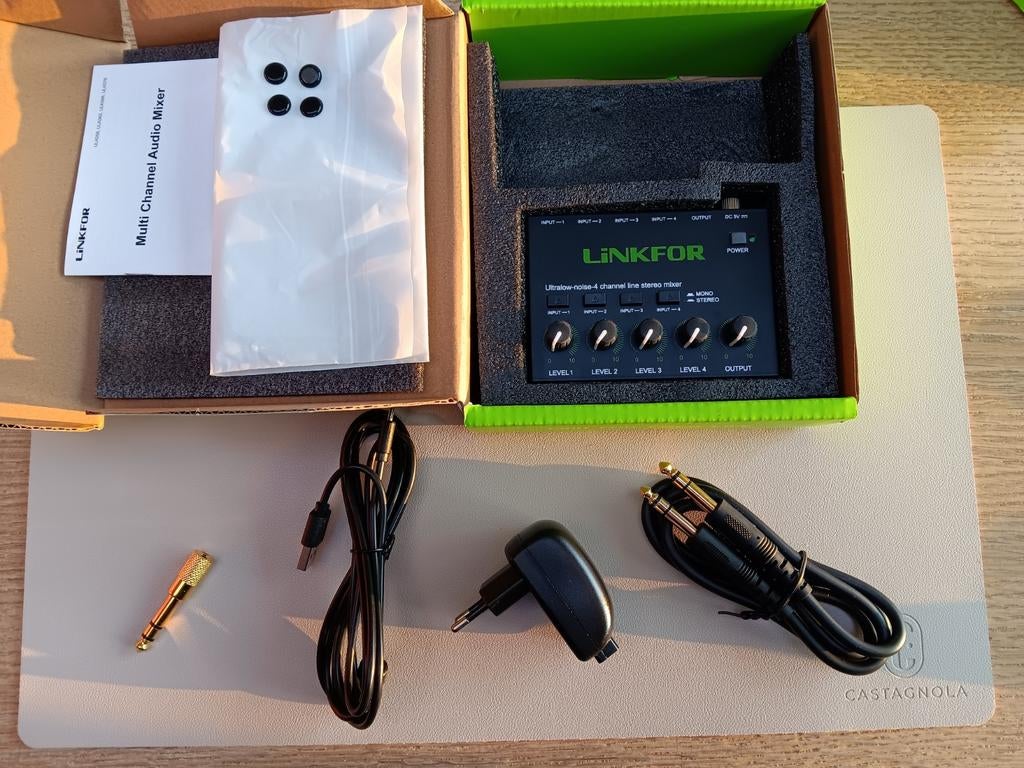 LinkFor Mini 4 Kanaalsmixer, Enlèvement ou Envoi, Comme neuf, Moins de 5 canaux