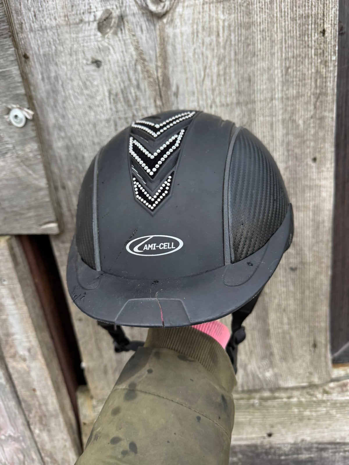 Paardrijhelm / tok / cap, Dieren en Toebehoren, Ophalen of Verzenden, Zo goed als nieuw, S