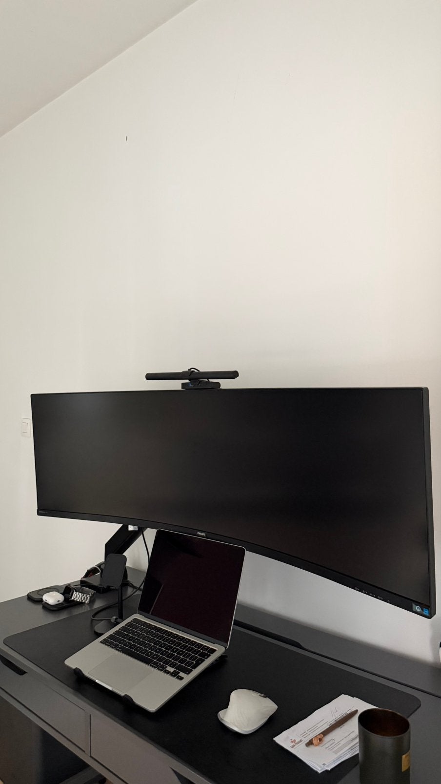 Philips Brilliance 499P ultrawide monitor - zgan, Computers en Software, DisplayPort, VA, Hoofdtelefoonaansluiting, Zo goed als nieuw