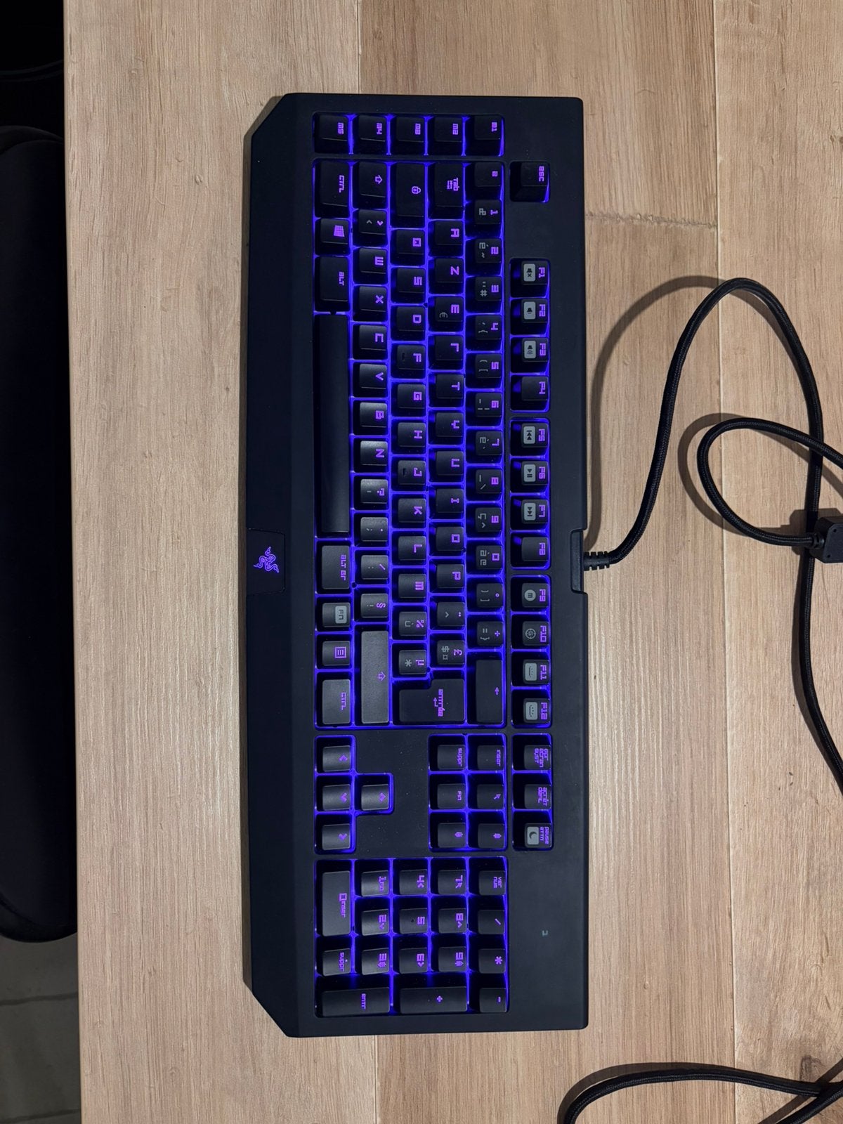 Razer blackwidow chroma mechanisch gaming keyboard, Computers en Software, Azerty, Verlichte toetsen, Ophalen of Verzenden, Zo goed als nieuw