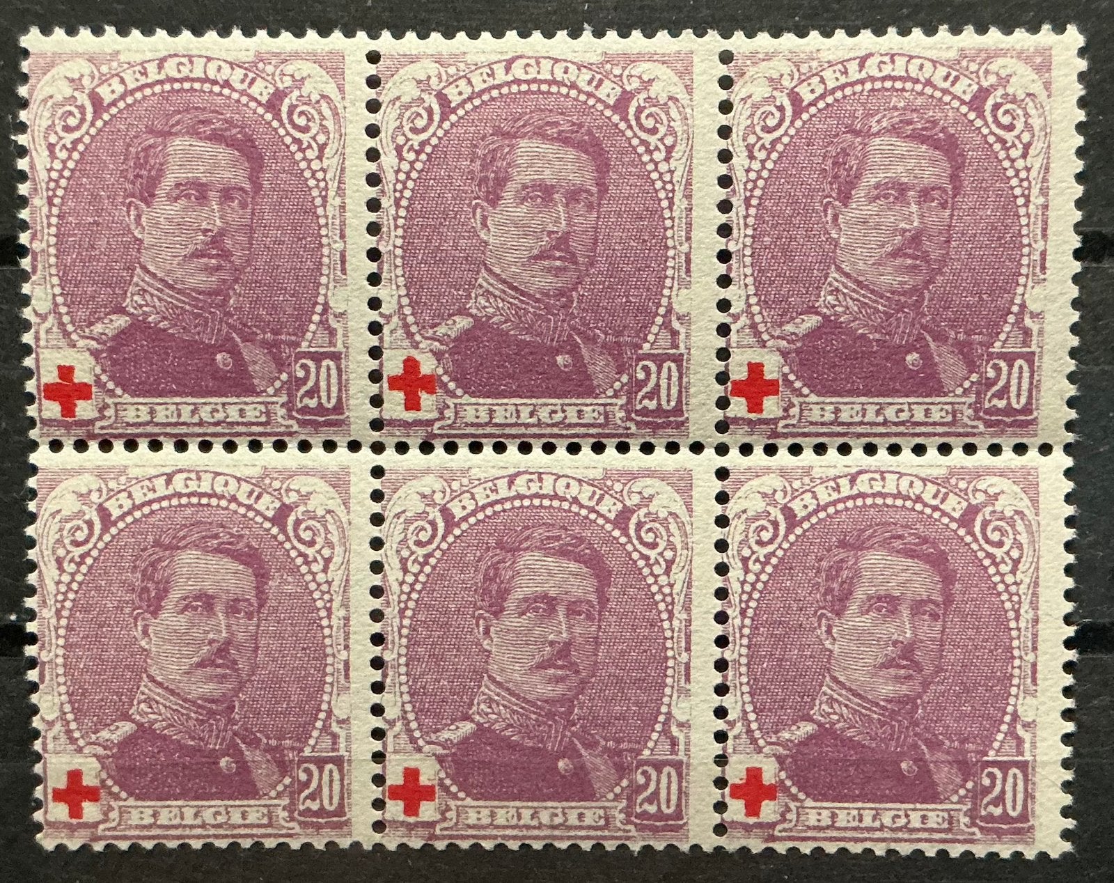 LOT 508. COB: 131. MNH.CROIX ROUGE. Bloc 6 pièces, Neuf, Non oblitéré, Gomme originale, Enlèvement ou Envoi