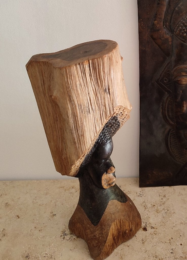 Congo (RDC) superbe statuette sculptée main, bois d'ébène, Antiquités & Art, Art | Art non-occidental, Sculpture, Afrique, Enlèvement ou Envoi