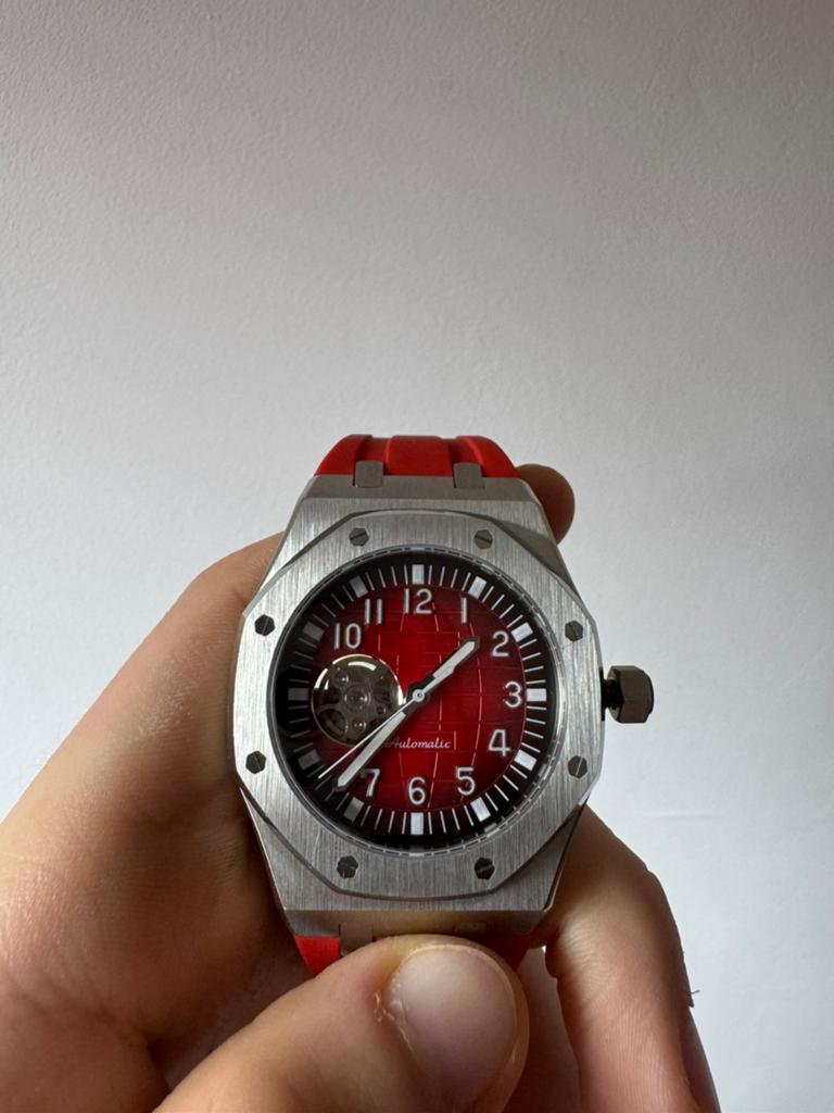 Montre de Sport styleAudermars Piguet Royal Oak / Seiko NH35, Montre-bracelet, Seiko, Enlèvement ou Envoi, Autres matériaux