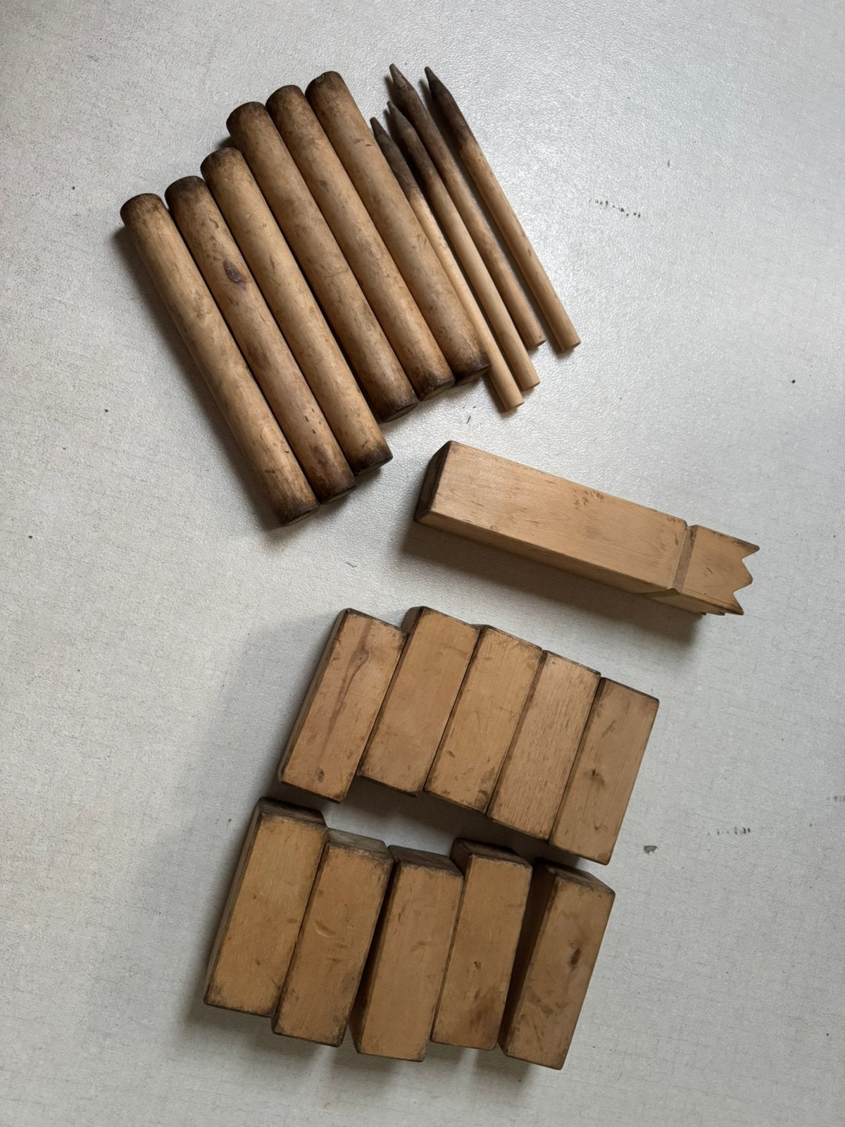 Kubb spel, Ophalen, Gebruikt