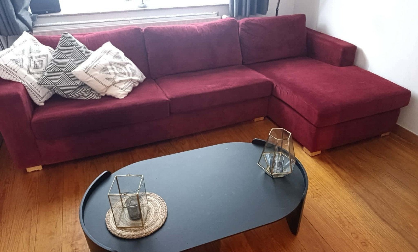 table basse noire Dépôt design, Huis en Inrichting, Ophalen, Zo goed als nieuw, Ovaal, Moderne
