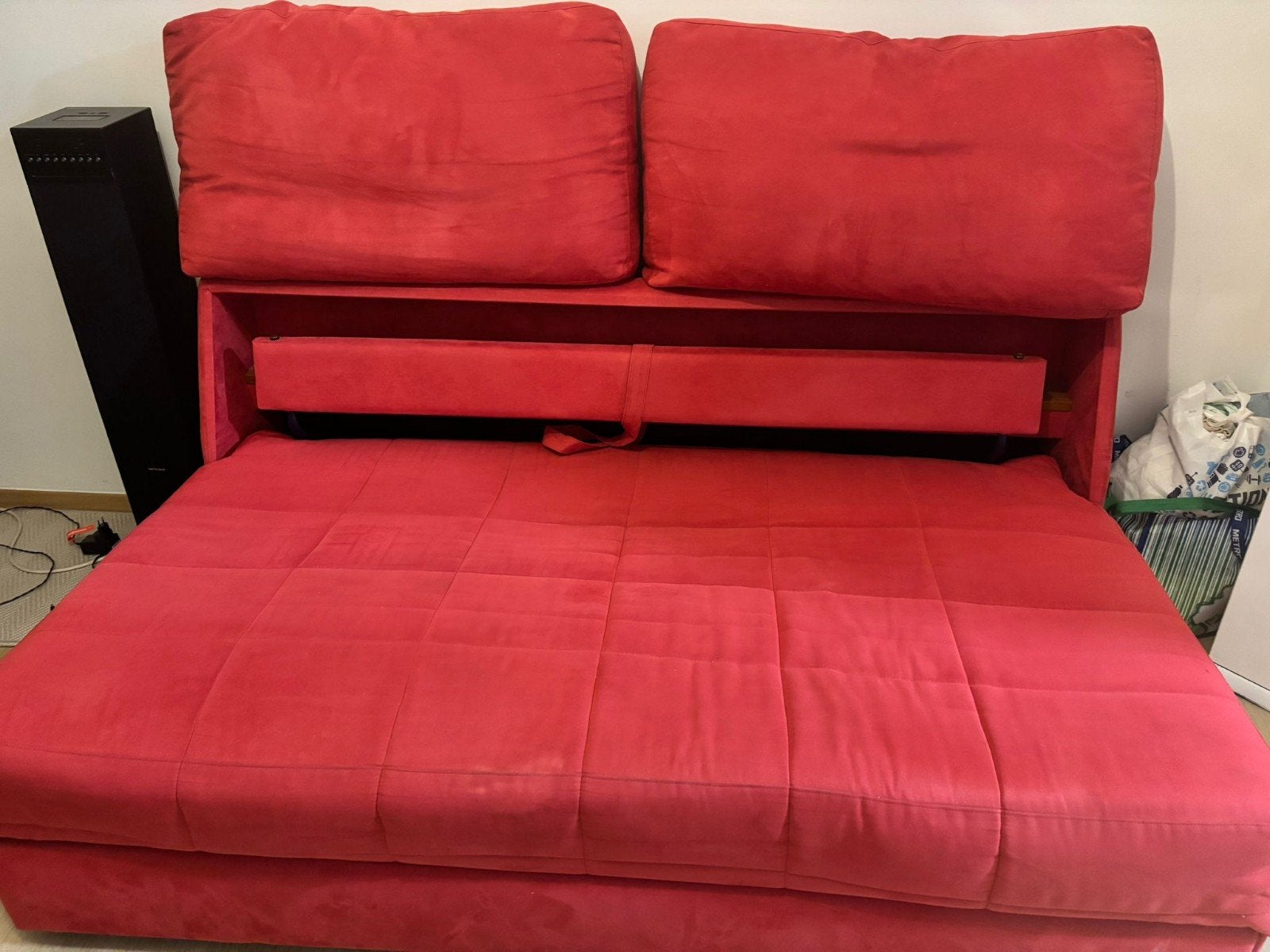 Canape -lit, Rouge, 100 cm, Enlèvement, Utilisé