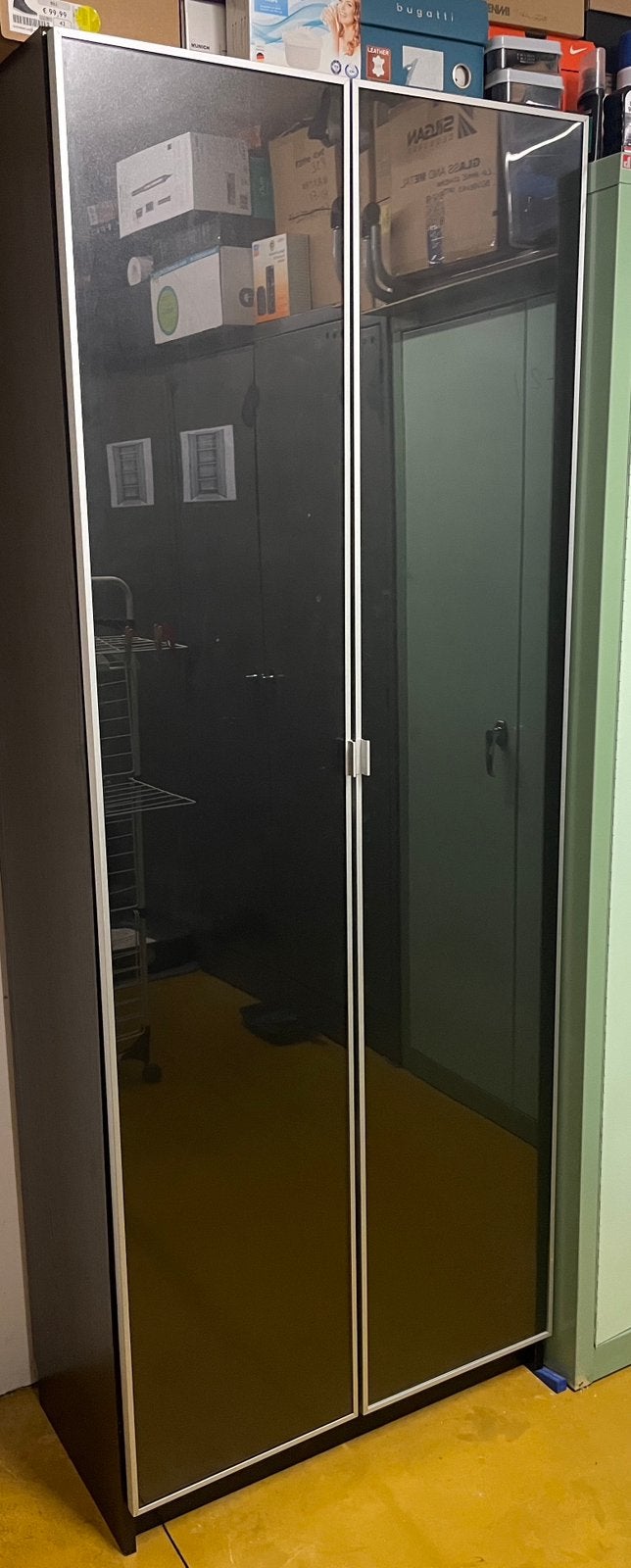 A vendre 2 portes en verre et en metal IKEA, Enlèvement, Comme neuf, Verre