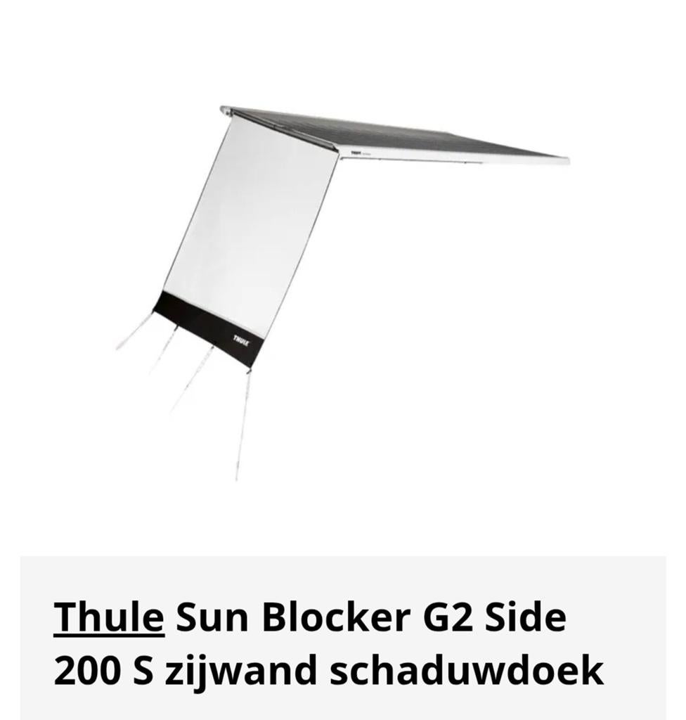 Thule Sun Blocker G2 Side 200 S zijwand schaduwdoek luifel, Ophalen, Thule