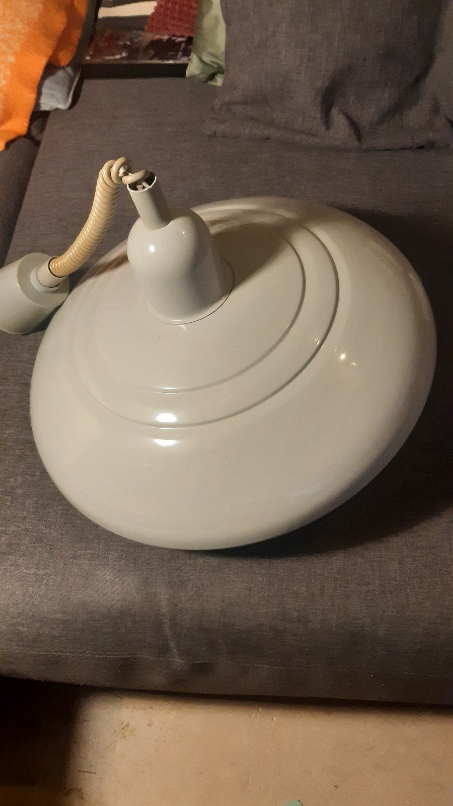 Vintage Italian Hanging Flying Saucer shape, Ophalen, Gebruikt, 46 cm, Industrieel