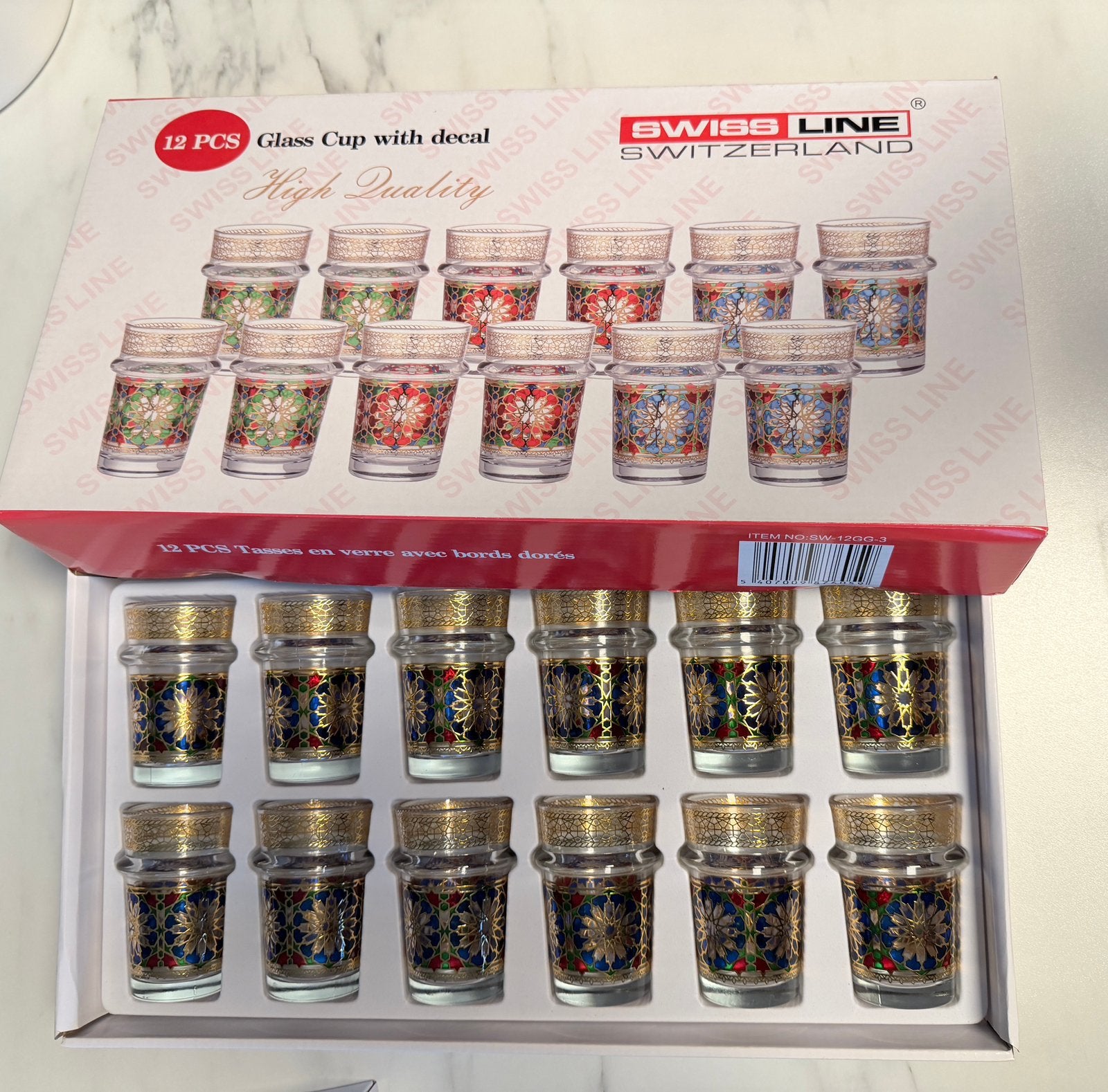 sets van 12 oosterse / theeglazen, helemaal nieuw, Handtassen en Accessoires, Ophalen of Verzenden, Zo goed als nieuw