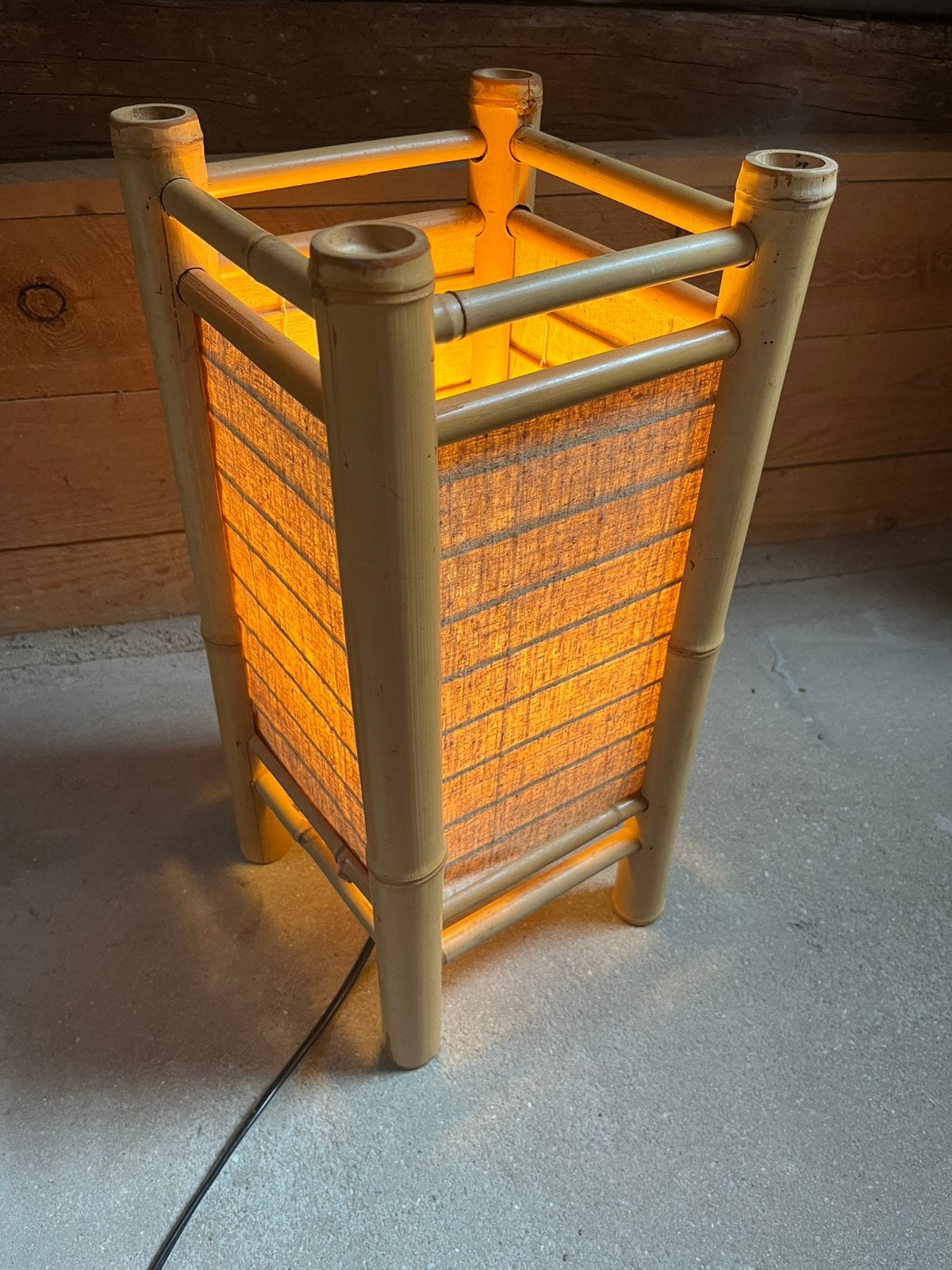 Lampe en bambou Japandi - lanterne boho, Moins de 100 cm, Enlèvement, Matériau naturel, Boho, Japandi, Ibizza
