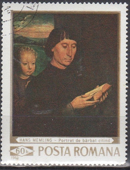 Roemenië - "Portret van een lezende man" - Hans Memling, Envoi, Affranchi