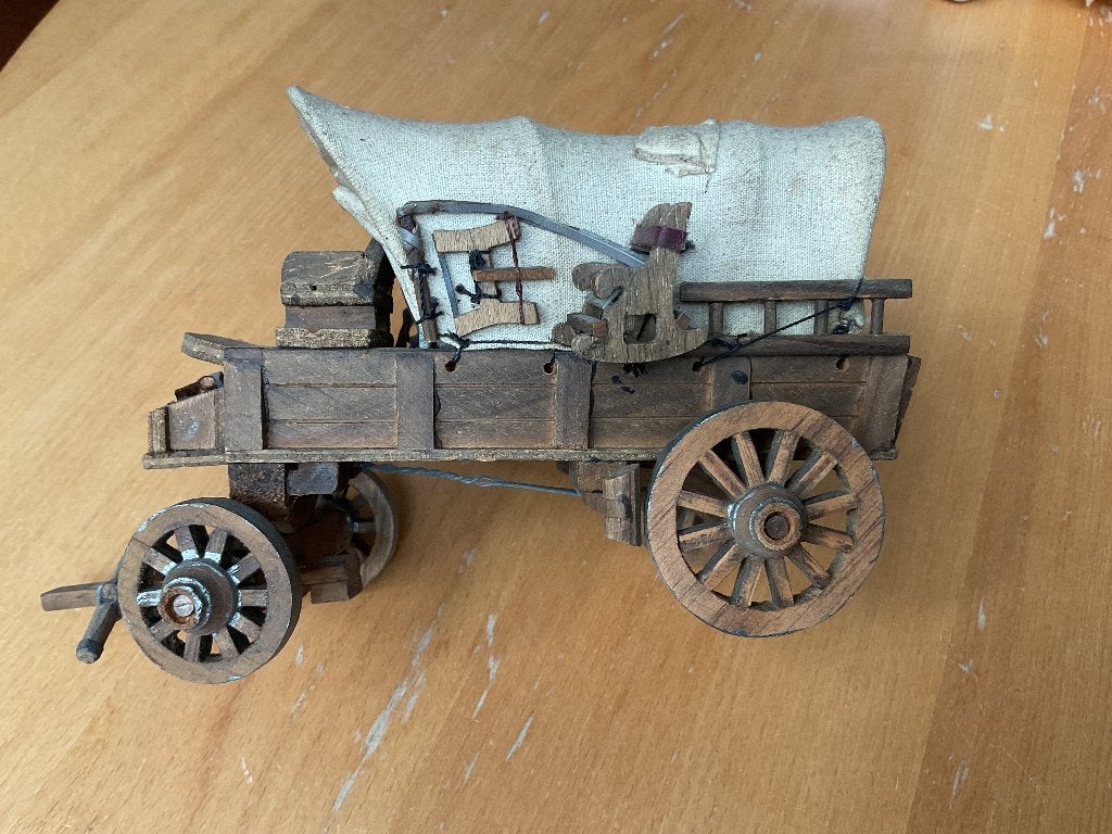 Maquette en bois chariot far west, Enlèvement