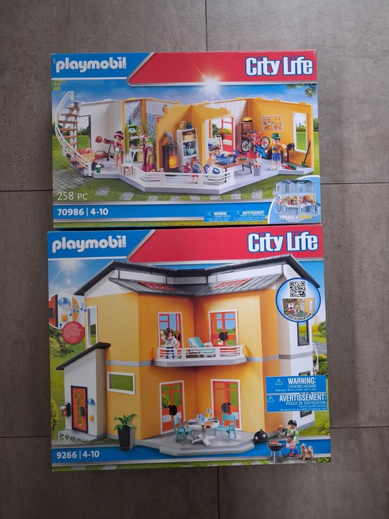 Huis city life 9266 + 70986, Kinderen en Baby's, Speelgoed | Playmobil, Ophalen
