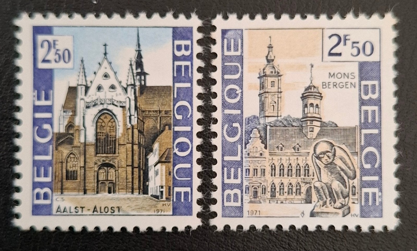 België: OBP 1597/98 ** Toeristische uitgifte 1971., Postzegels en Munten, Frankeerzegel, Ophalen of Verzenden, Zonder stempel
