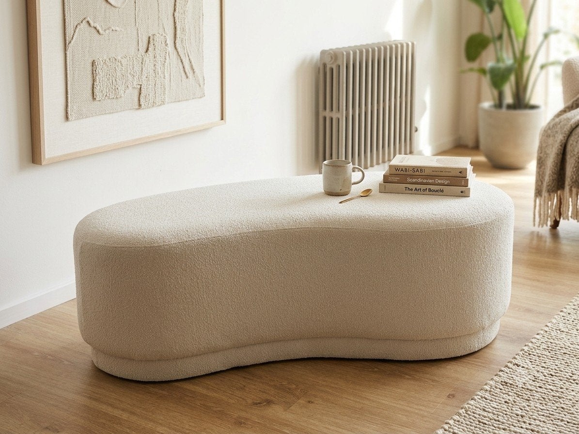 Banquette banc casa design blanc bouclé ikea, Enlèvement