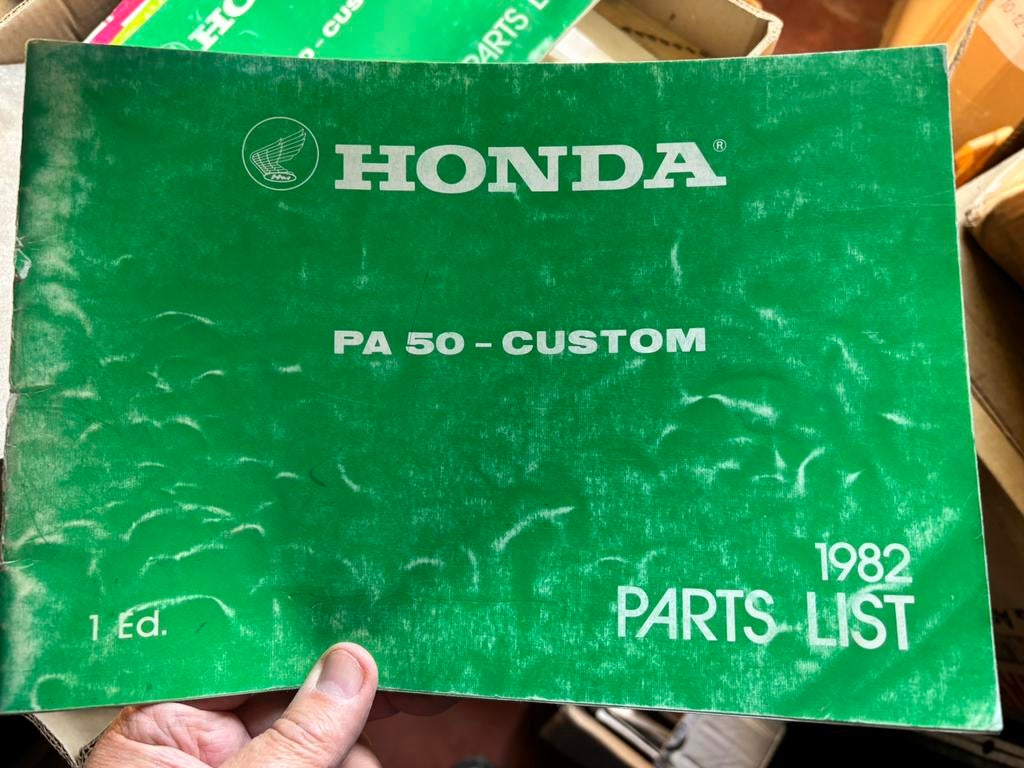 Manuel de pièces personnalisées Honda PA50, Enlèvement ou Envoi