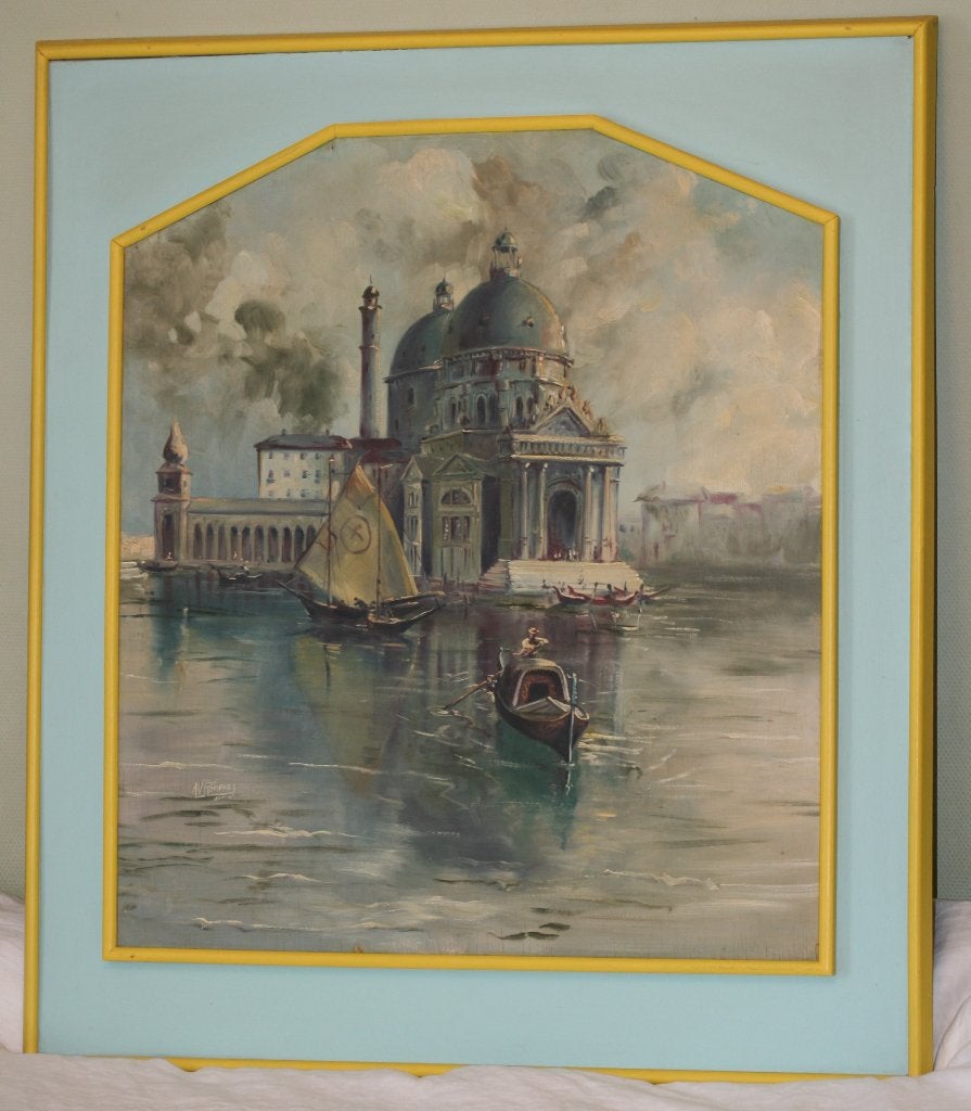 A van Rompaey junior - Schilderij Olie op paneel, Ophalen, Paneel, Gesigneerd, Olieverf