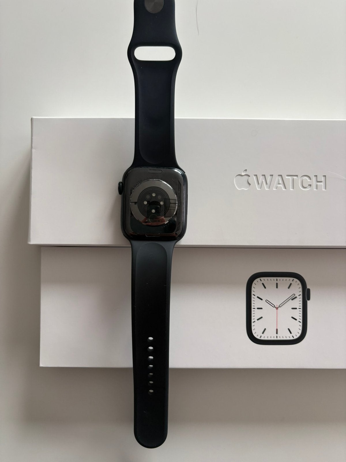 Apple watch Serie 7 Gps aluminium kast midnight 45 mm, Handtassen en Accessoires, Smartwatches, Ophalen, GPS, Zo goed als nieuw