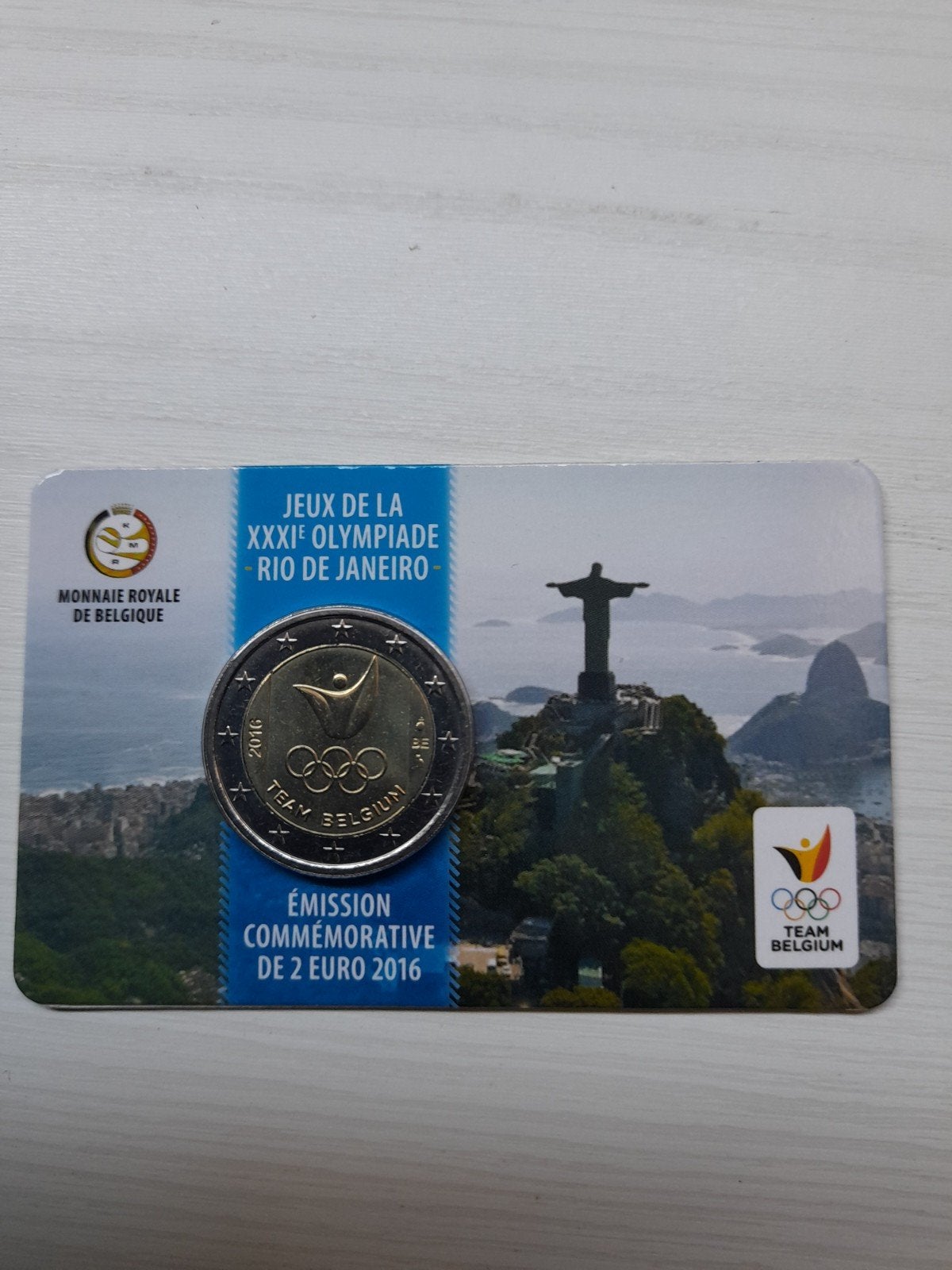 coincard 2 euro  herdenkingsmunt Belgie 2016, Ophalen of Verzenden, 2 euro