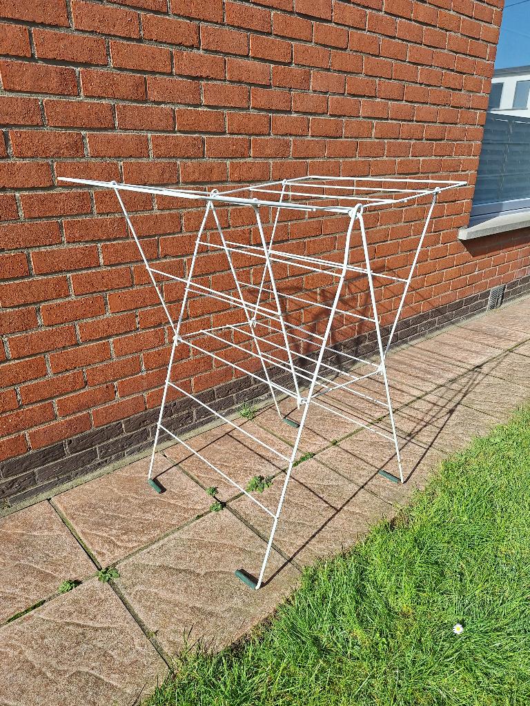 Wit metaal retro wasrek, Caravans en Kamperen, Kampeeraccessoires, Ophalen, Gebruikt